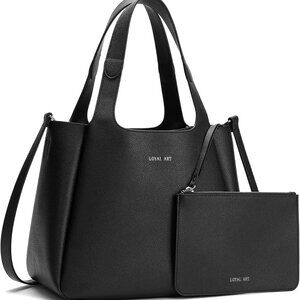 Leather Tote Bag PU Women Large Capacity Work Travel Handbag